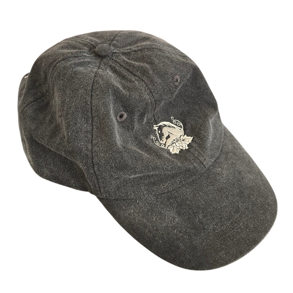 Wölffer Estate Charcoal Gray Logo Embroidered Hat Adjustable Cotton Baseball Cap